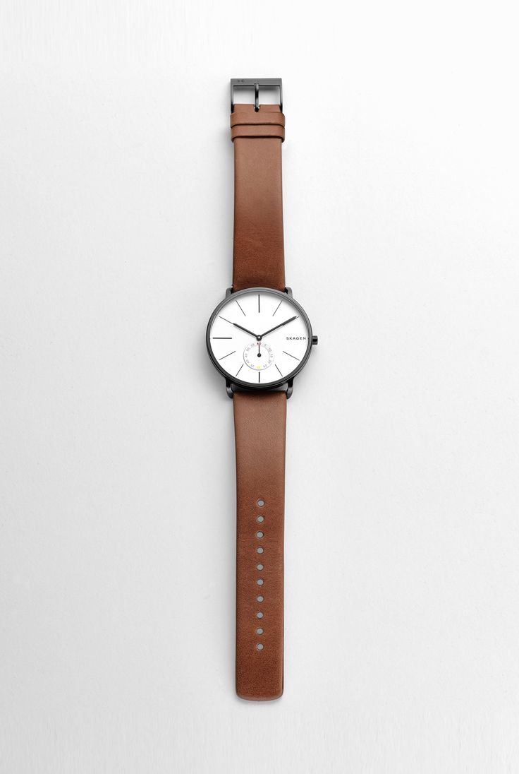 Skagen Minimalist Watch – Brown Leather Strap