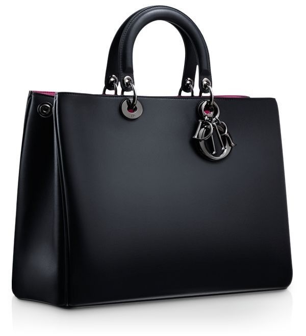 Black Leather Shopper Tote