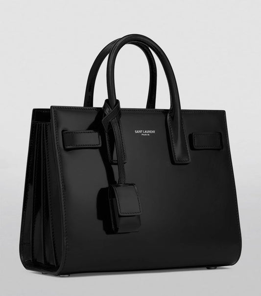 Black Structured Tote Bag