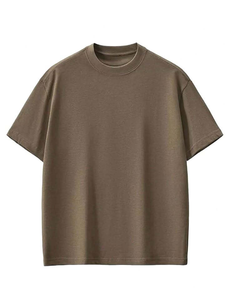 Unisex Beige Essential Crew Neck T-Shirt