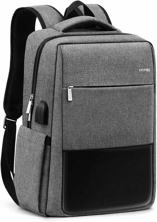Gray Tech Laptop Backpack