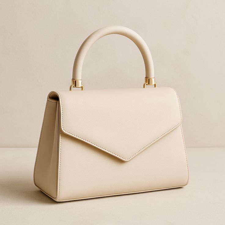 Cream Structured Mini Handbag